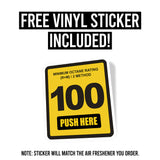 100 Octane Pump Air Freshener + Vinyl Decal