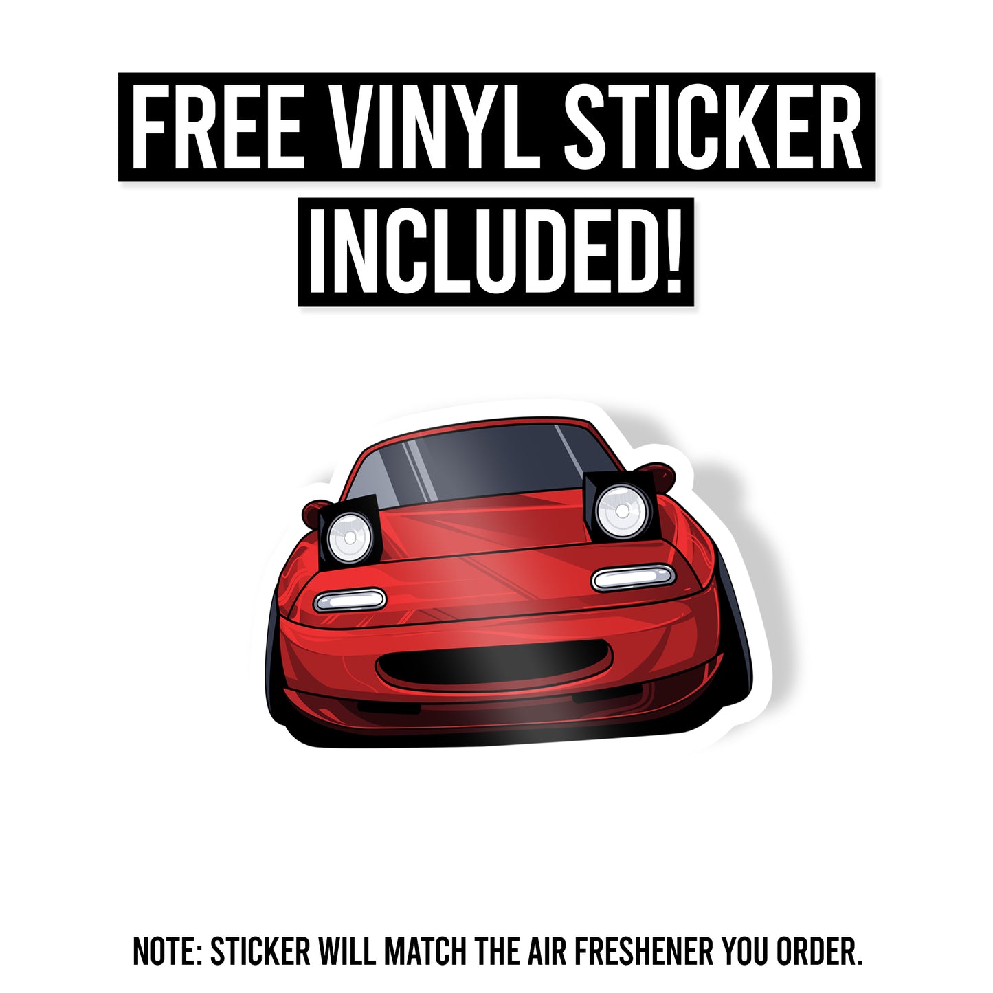 Miata Air Freshener + Vinyl Decal