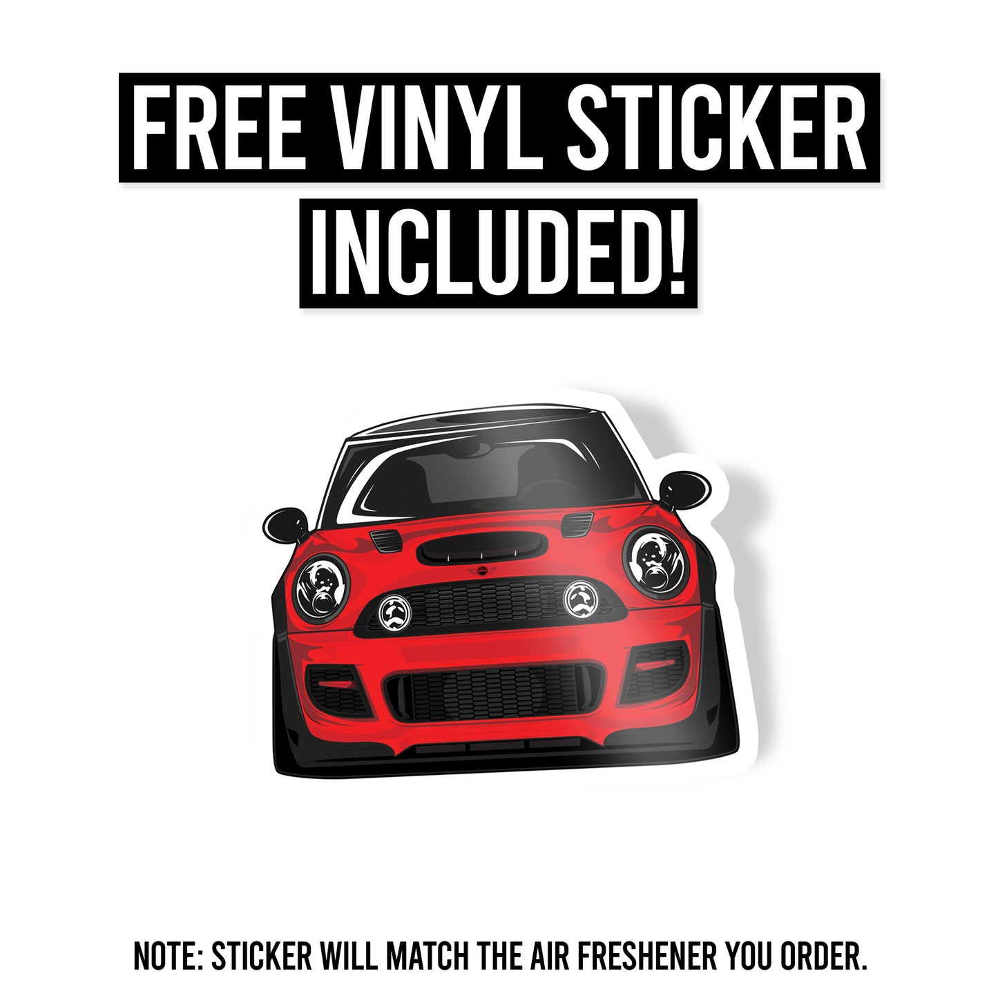 Mini Cooper Air Freshener + Vinyl Decal