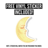 Moon Air Freshener + Vinyl Decal