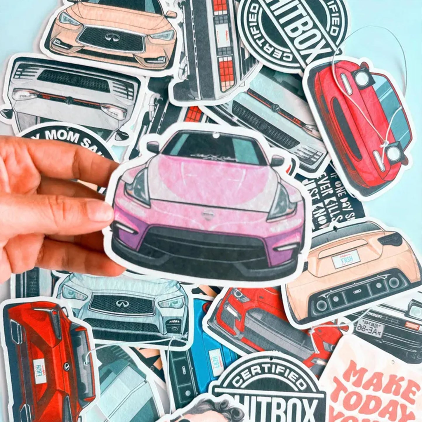 Custom Car Air Freshener + Vinyl Decal