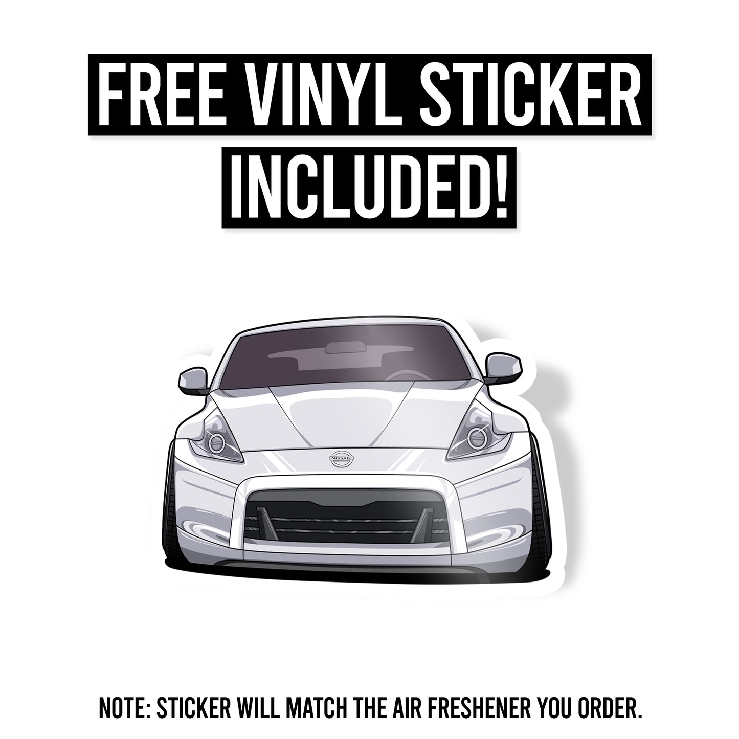 Nissan 350z 370z Air Freshener + Vinyl Decal