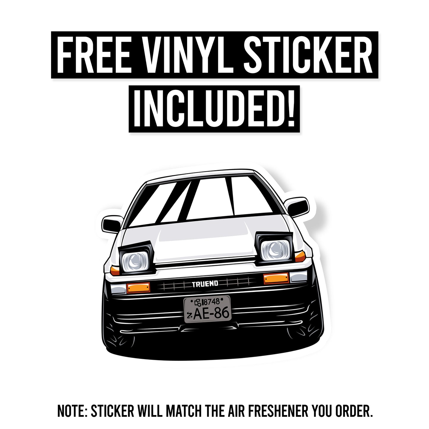 AE86 Air Freshener + Vinyl Decal