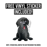 Black Labrador Retriever Air Freshener + Vinyl Decal