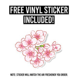 Sakura Cherry Blossoms Air Freshener + Vinyl Decal