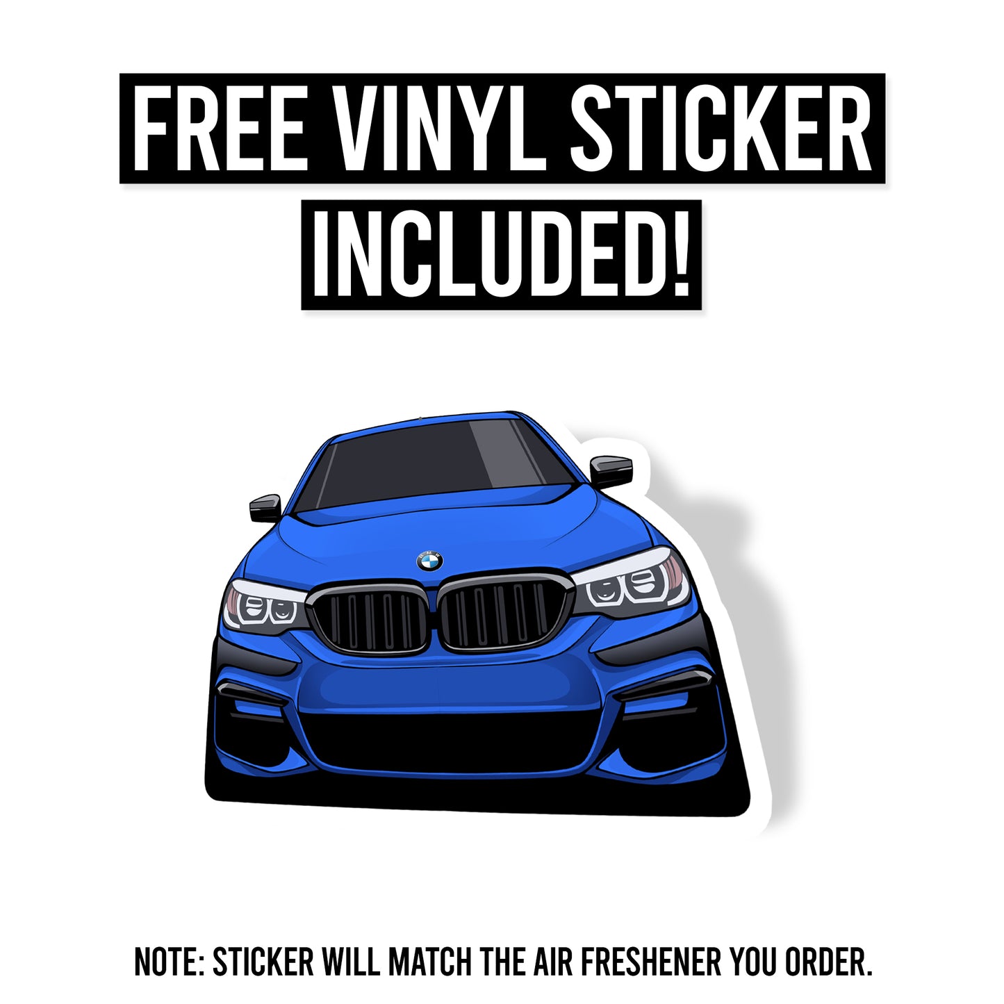 BMW 5 Series Air Freshener + Vinyl Decal