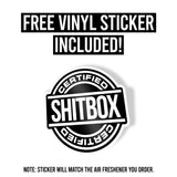 Certified Shitbox Air Freshener + Vinyl Decal
