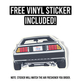 DeLorean DMC-12 Air Freshener + Vinyl Decal