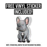 French Bulldog Air Freshener + Vinyl Decal