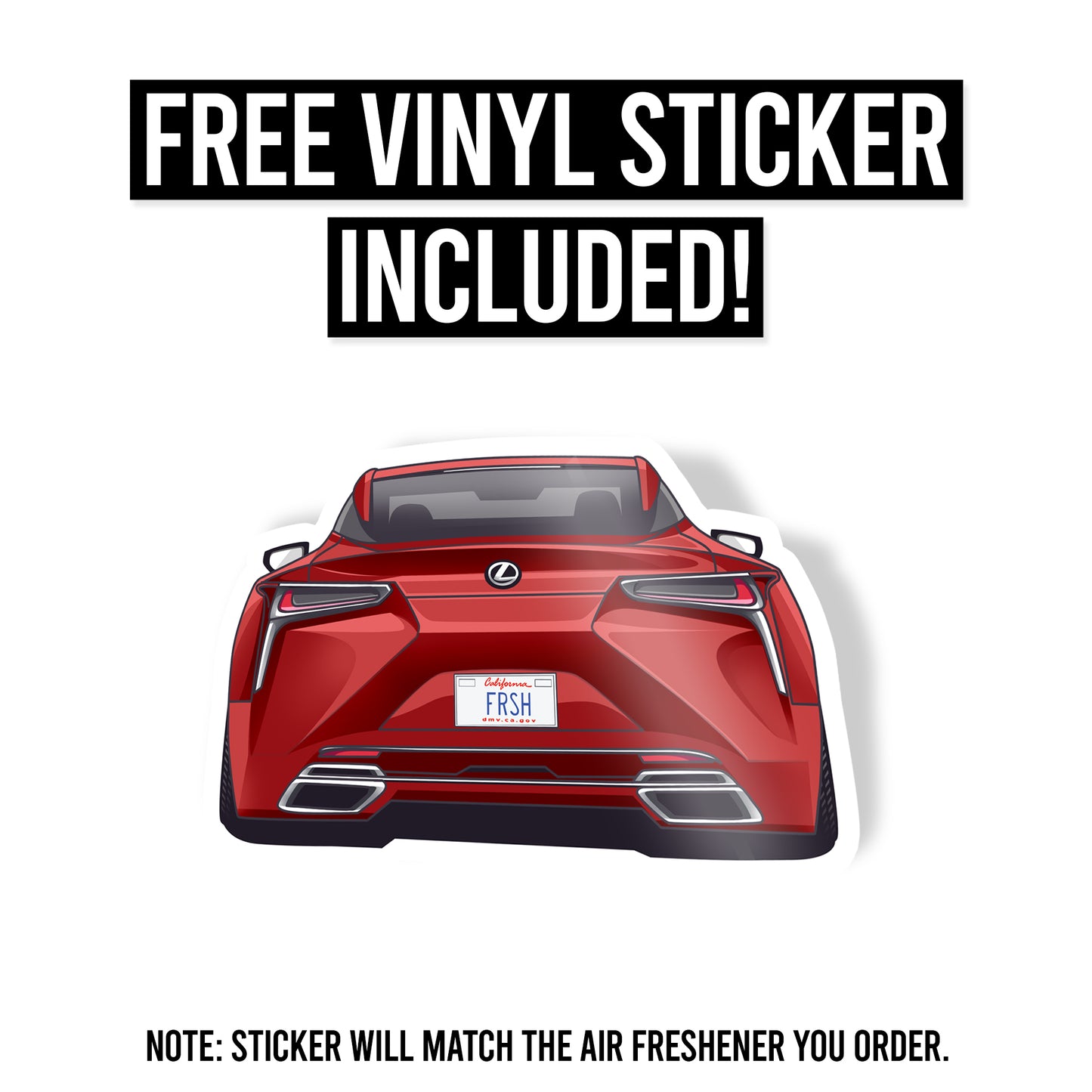 Lexus LC500 Air Freshener + Vinyl Decal