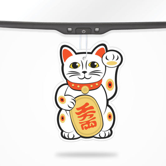 Lucky Cat Air Freshener + Vinyl Decal