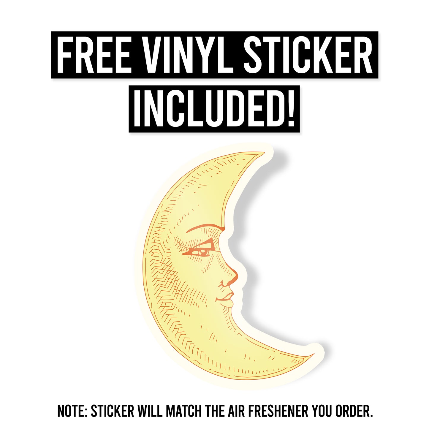 Moon Air Freshener + Vinyl Decal