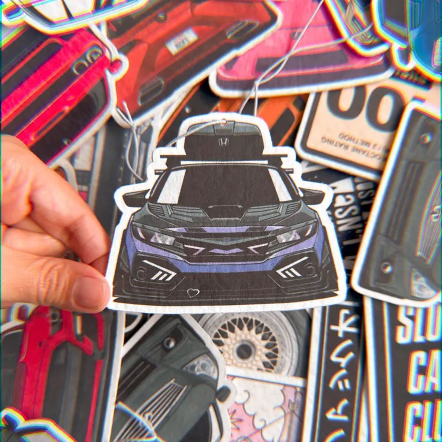 Custom Car Air Freshener + Sticker