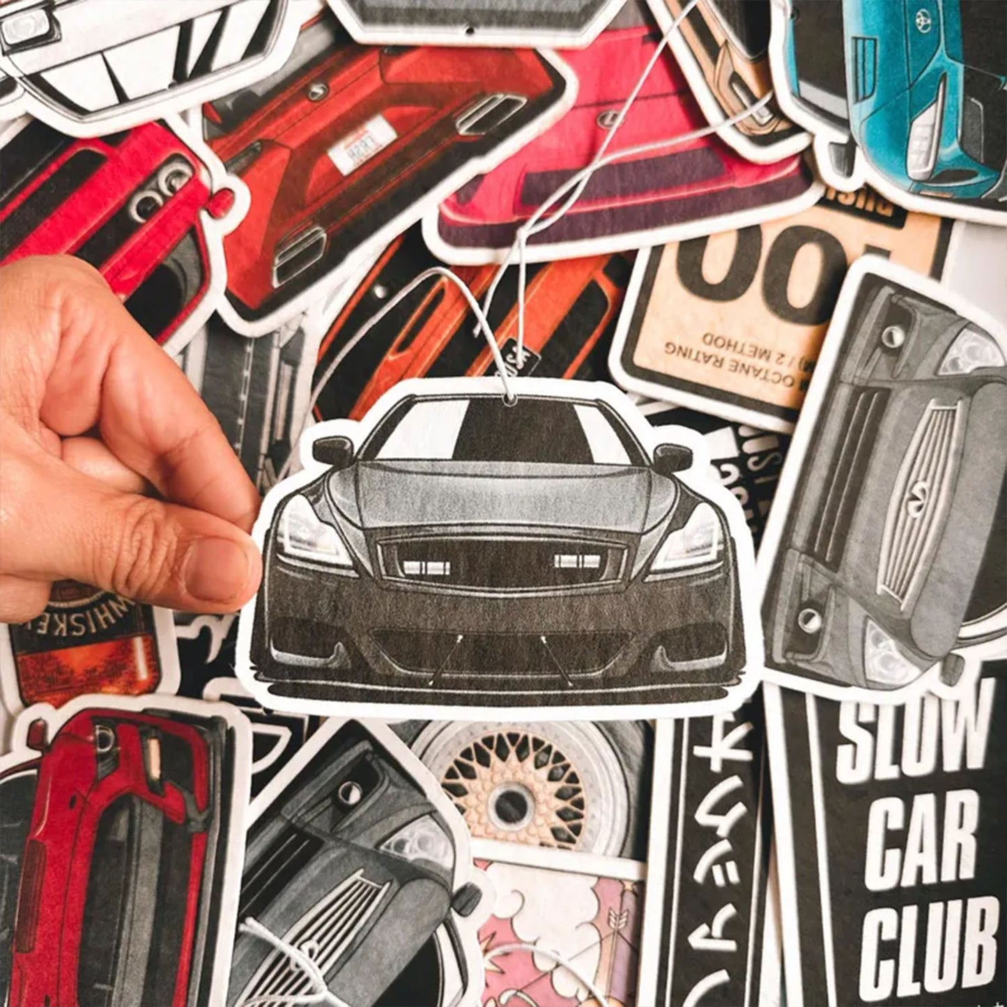 Custom Car Air Freshener + Sticker