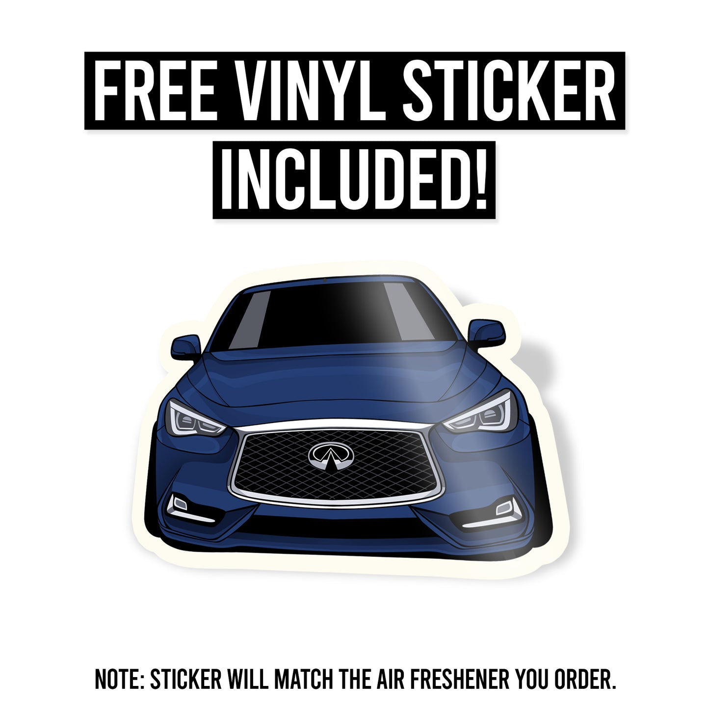 Q60 Air Freshener + Vinyl Decal