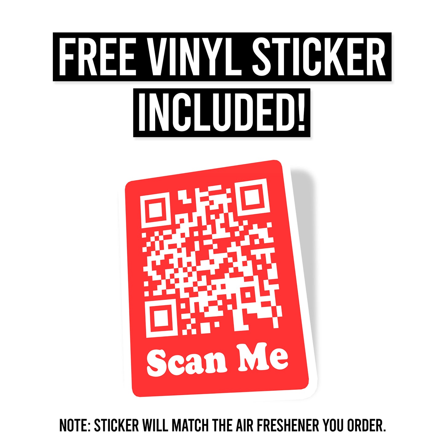 Rick Roll QR Code Air Freshener + Vinyl Decal