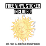 Sun Air Freshener + Vinyl Decal