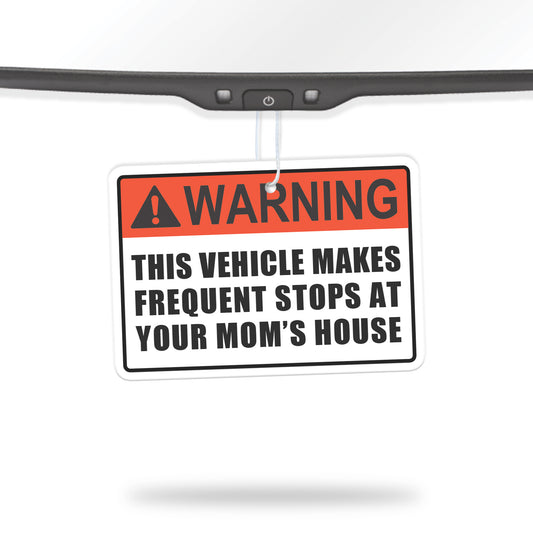 Warning Frequent Stops Air Freshener + Vinyl Decal